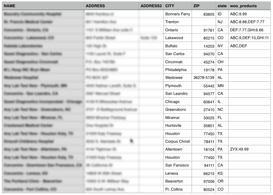 Premier CSV WooProducts Import Example