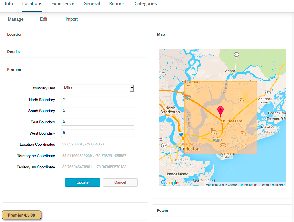 Premier 4.5.08 Location Edit With Territories