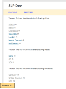 Power 4.6.3 City, State, and Country Directory Listing