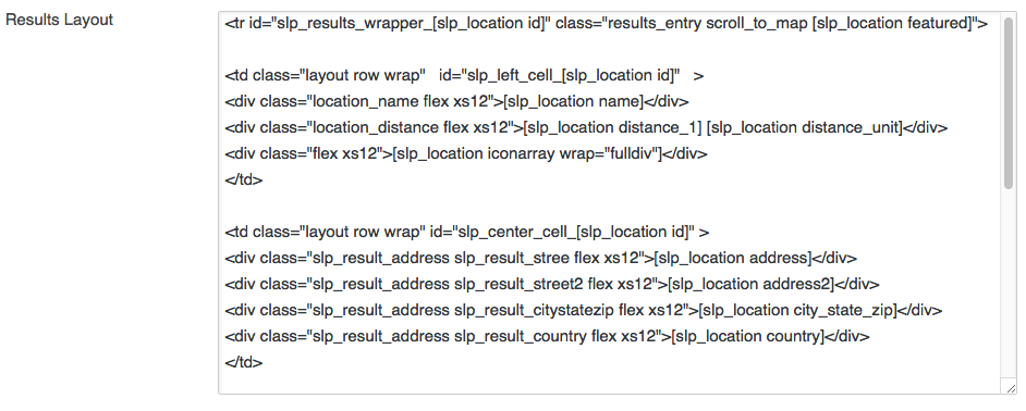 Results Layout With Scroll To Map